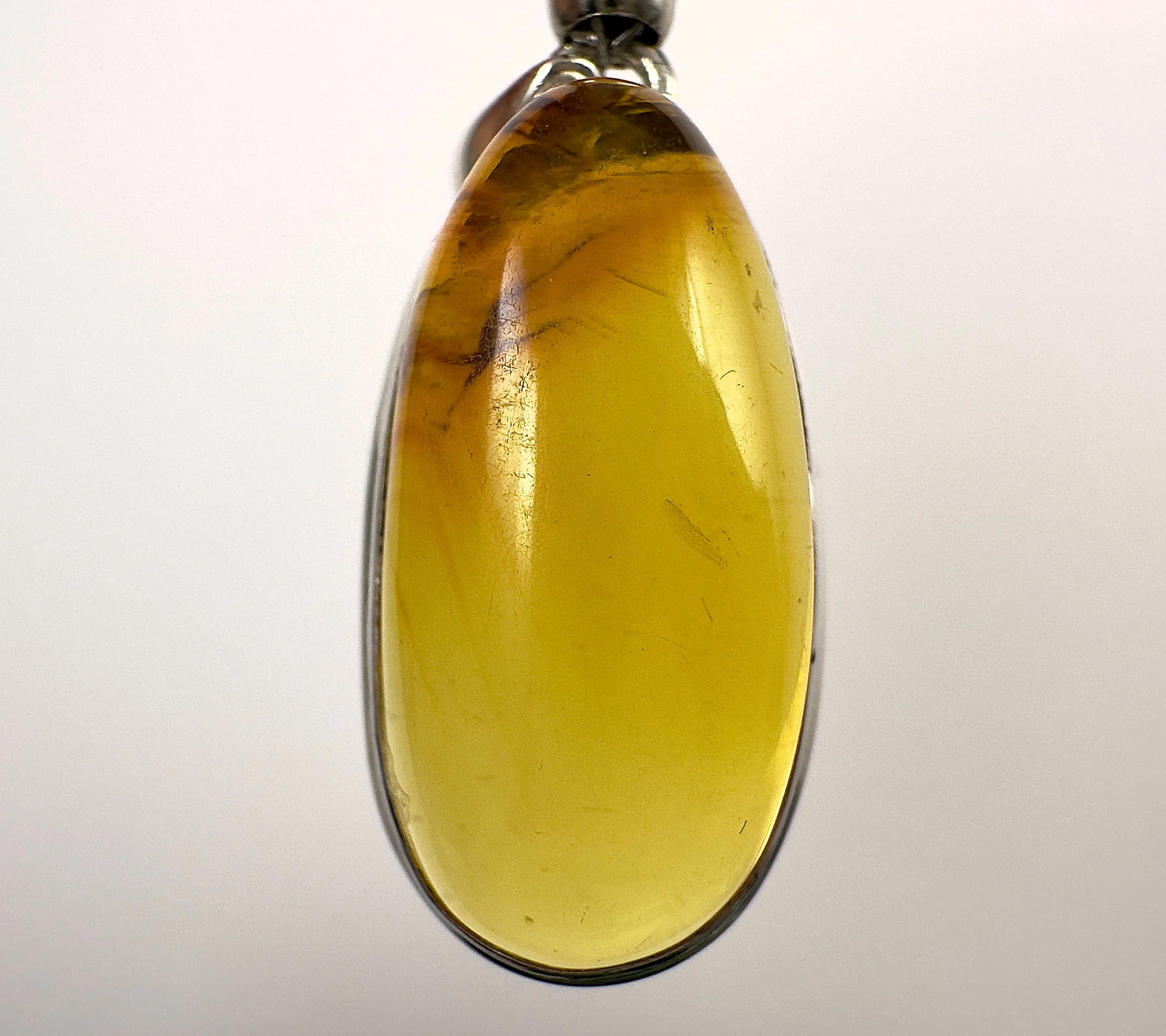 AMBER Pendant - AAA, Sterling Silver - Crystal Pendant, Fine Jewelry, Healing Crystals and Stones,  53424