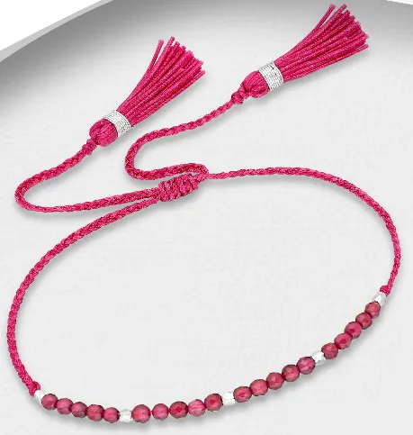 Gemstone Tassel Bracelet