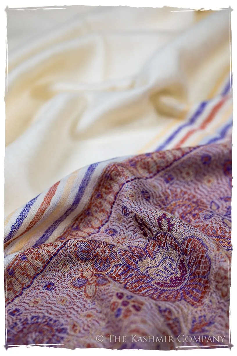 Griselda Frontière Ivory Kashmir Wool Scarf