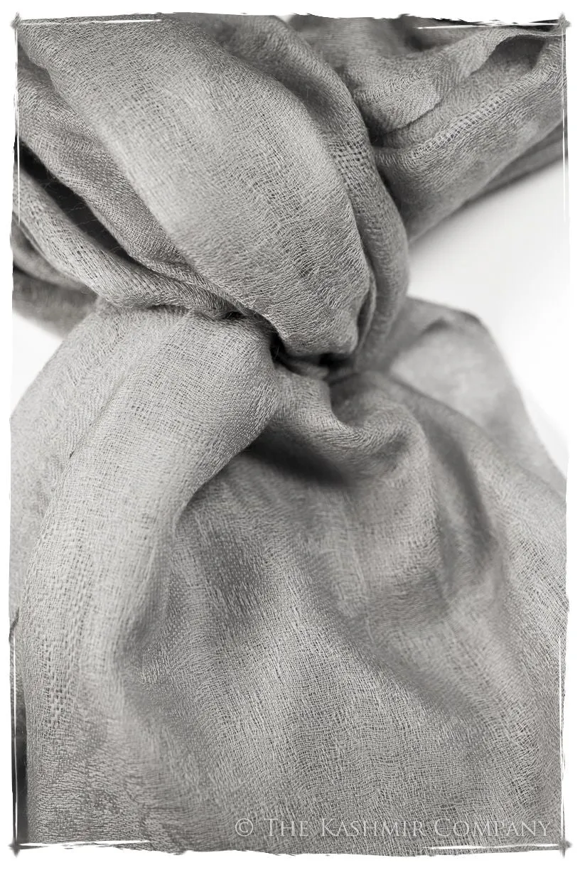 Jacquard Paisley Chateau Gray Cashmere Scarf