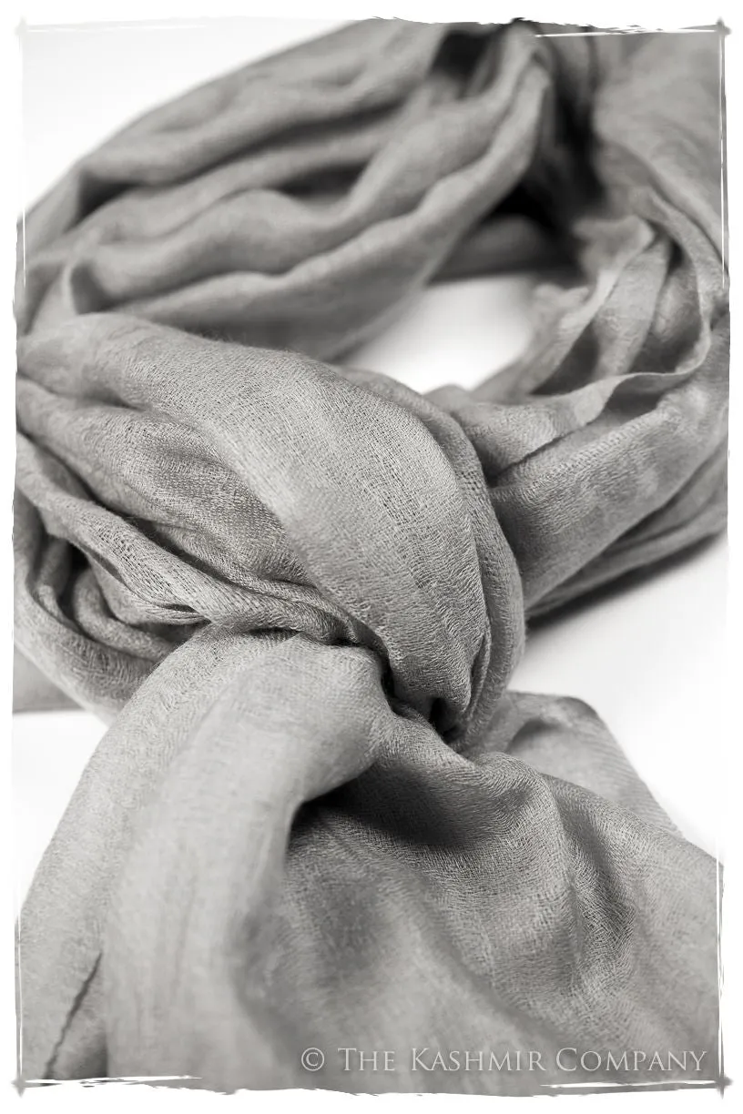 Jacquard Paisley Chateau Gray Cashmere Scarf