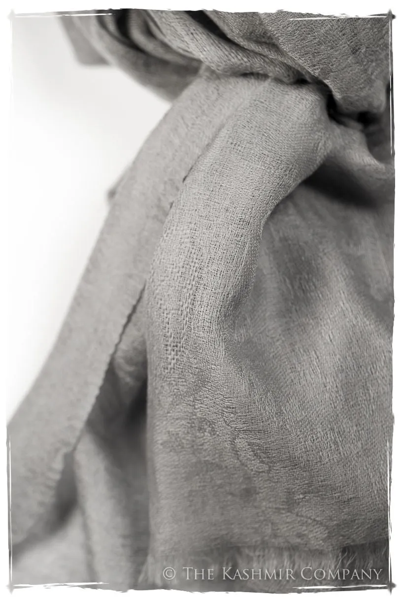 Jacquard Paisley Chateau Gray Cashmere Scarf