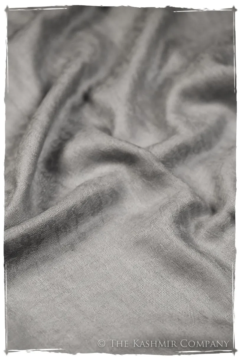 Jacquard Paisley Chateau Gray Cashmere Scarf