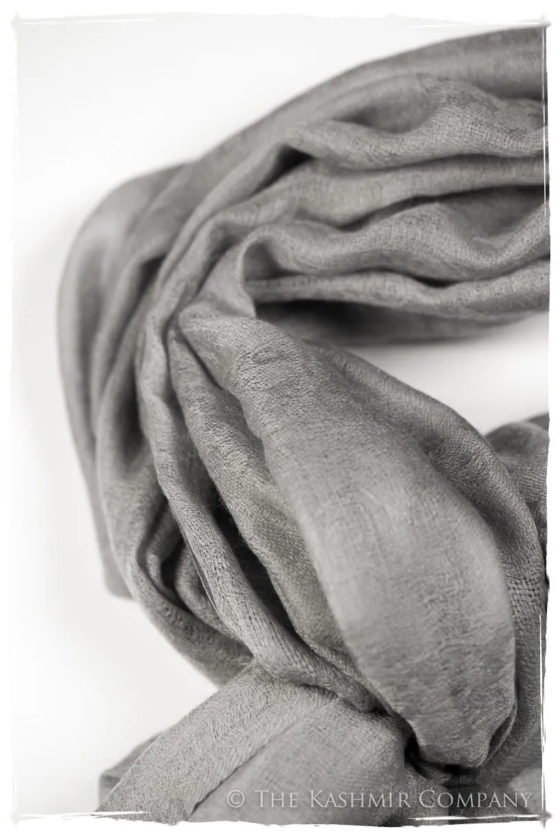 Jacquard Paisley Chateau Gray Cashmere Scarf