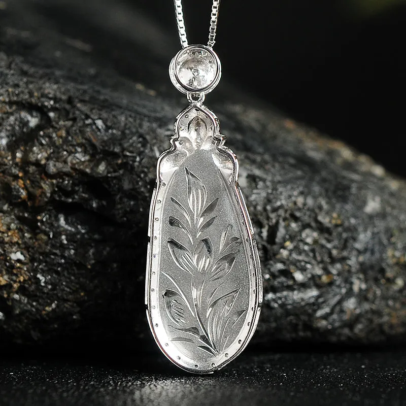 Natural Jade Pendant Jadeite Gold Pendant PT49