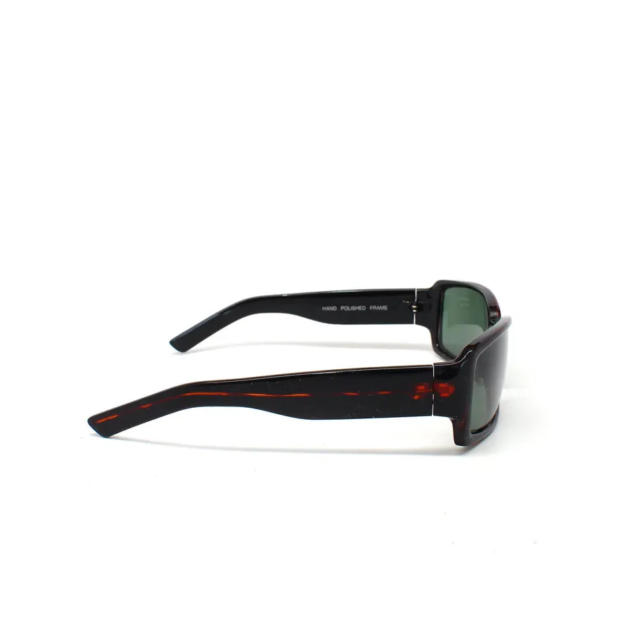 Prototype 9 Deadstock Oversized Rectangle Visor Sunglasses - Tortoise Red