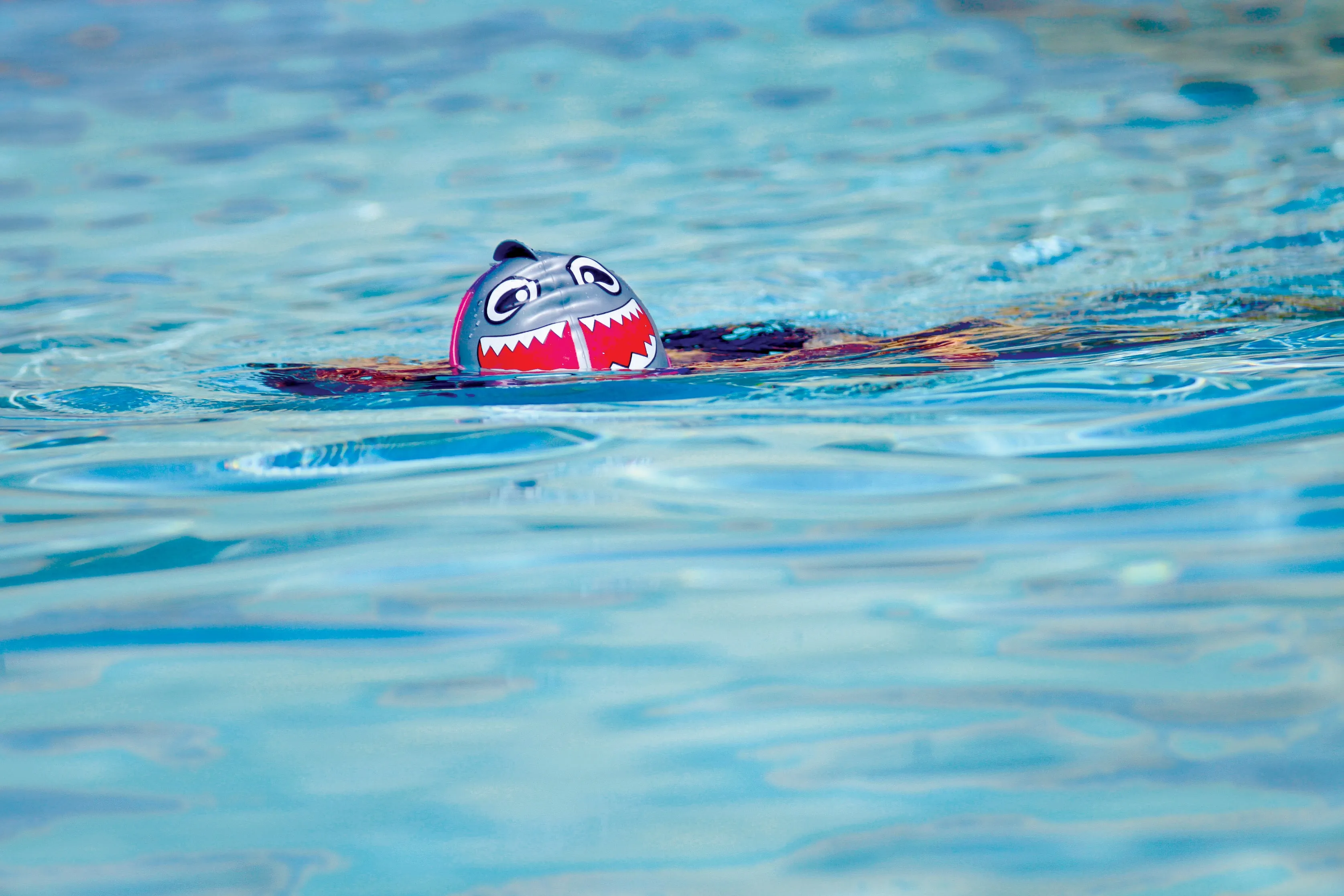 Shark Grey | Animal-Shaped Silicone Swim Cap